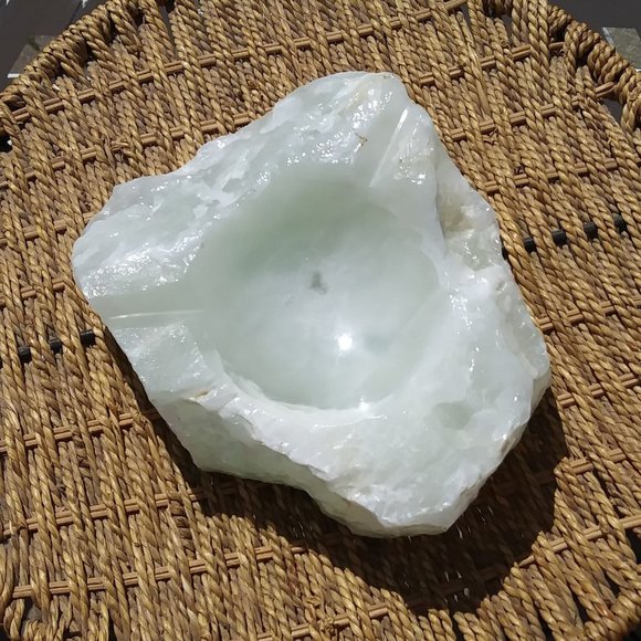 Natural Stone Ashtray, Vintage Large Marble Unpolished Ashtray, Cigar Ashtray - Picture 1 of 9